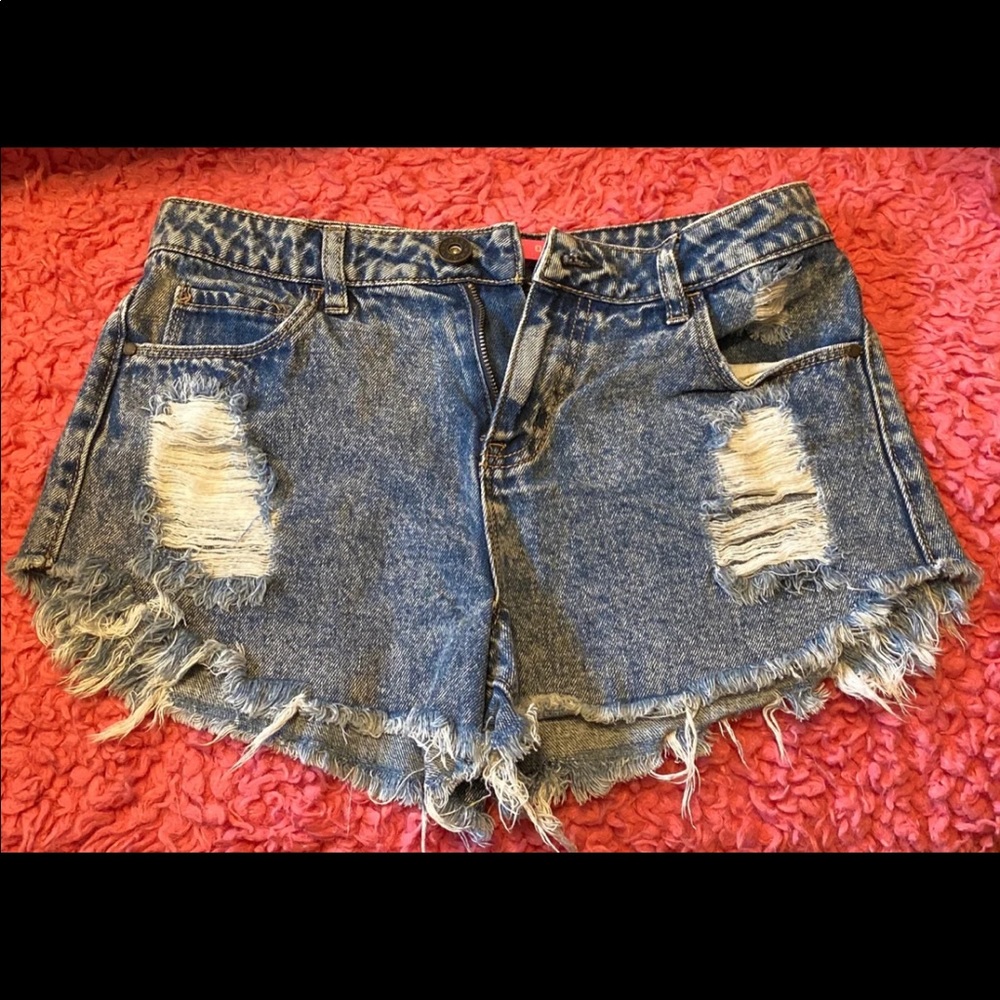 Denim shorts